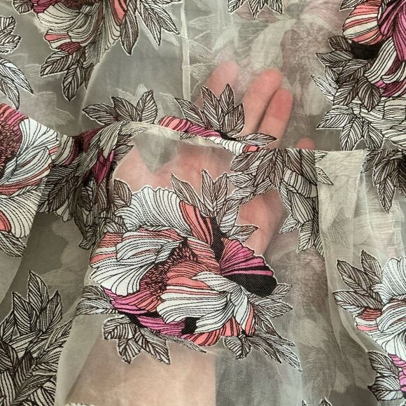 Anthropologie Moulinette Soeurs Sheer Peplum Blouse 14 - Picture 4 of 4